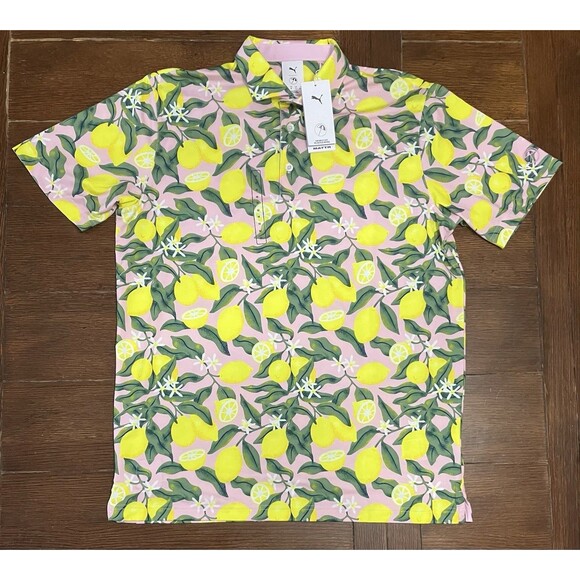 Puma Man's Size M - Arnold Palmer Lemon Branch Golf Polo 630299-03 MSRP $90 - Picture 1 of 5